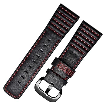 未使用 neighborhood LEATHER EMB WATCH BAND Neighborhood Men's Leather Watch Band in Black Neighborhood